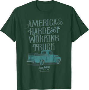 Ford Trucks Vintage America's Hardest Working Truck T-Shirt - T-Shirt | Forest