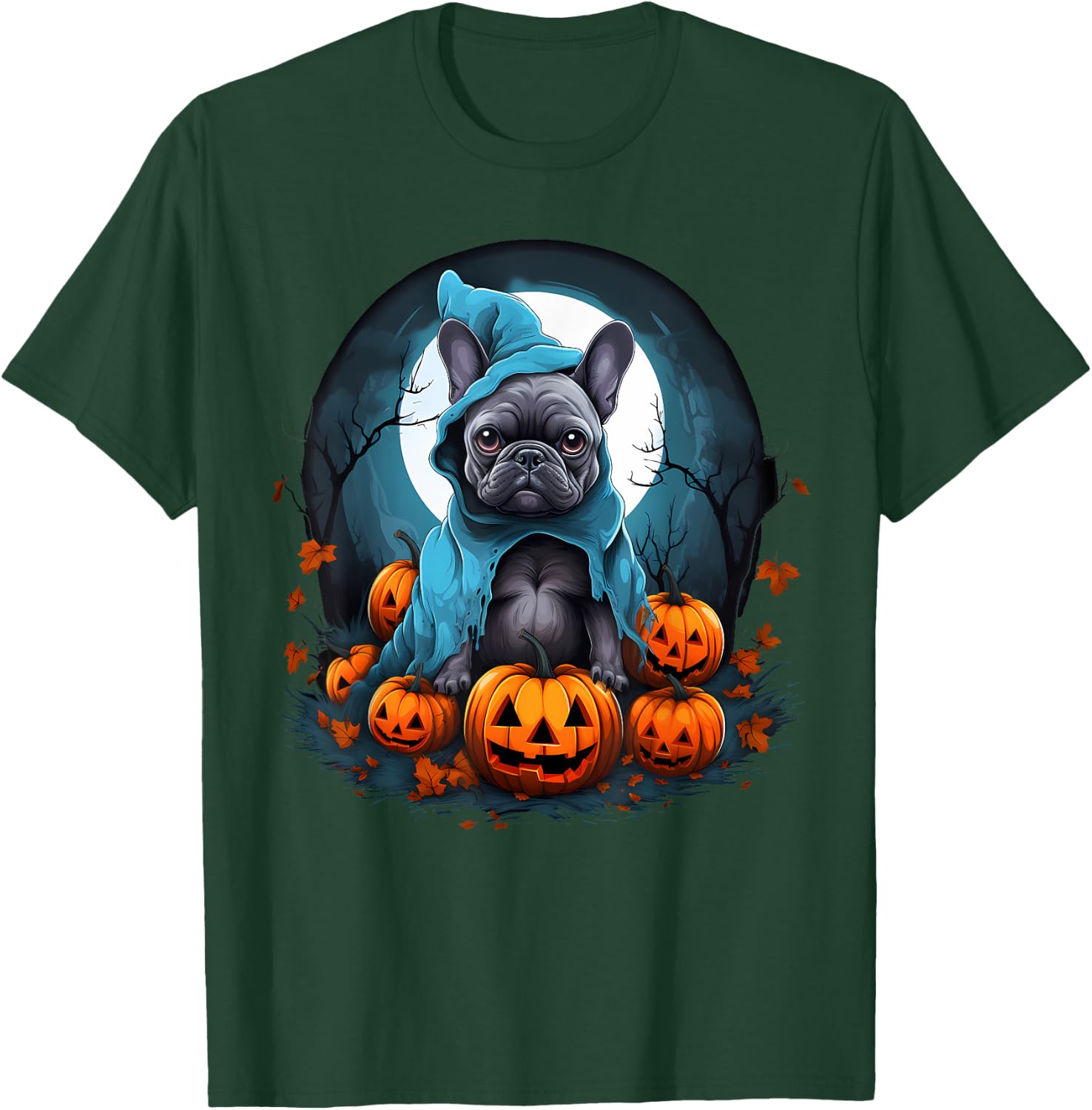 Frenchie French Bulldog Halloween Costume T-Shirt - T-Shirt | Forest