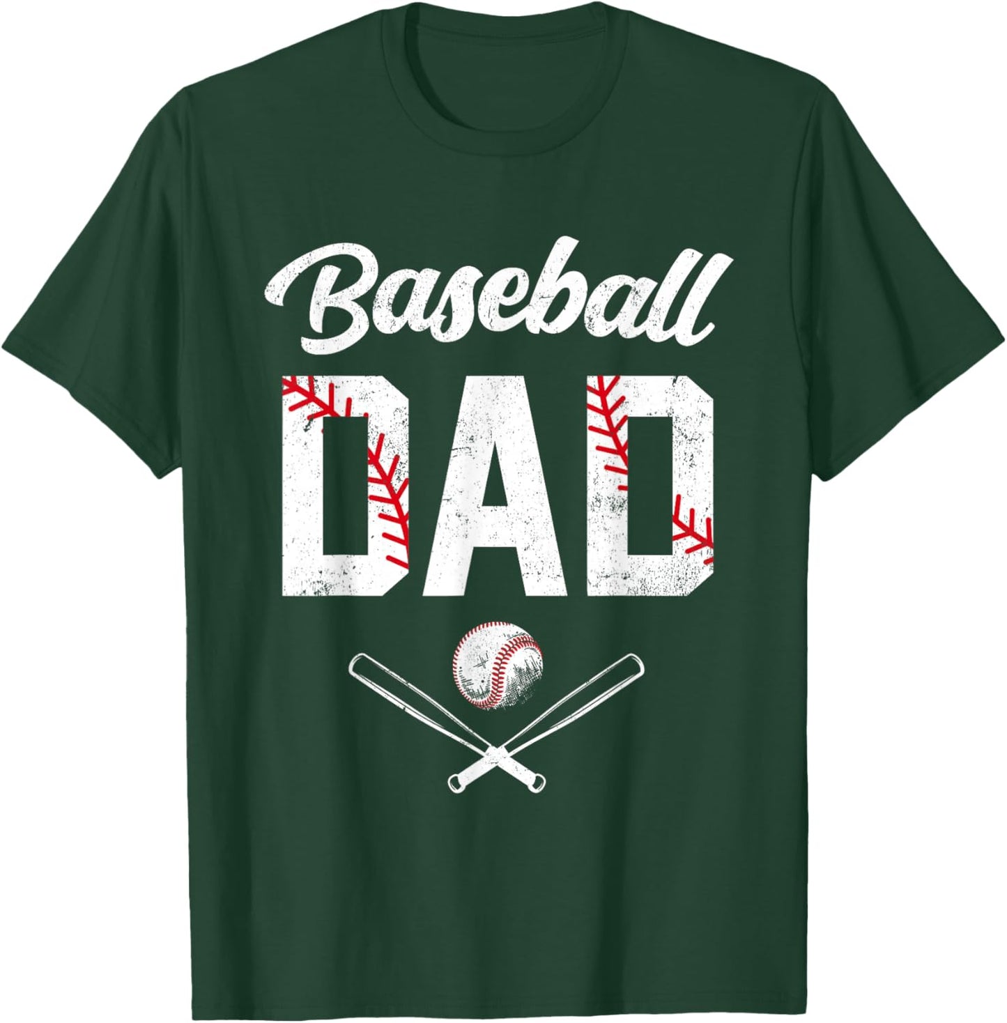 Baseball Dad Happy Fathers Day Shirts Wife Daughter T-Shirt - T-Shirt | Forest