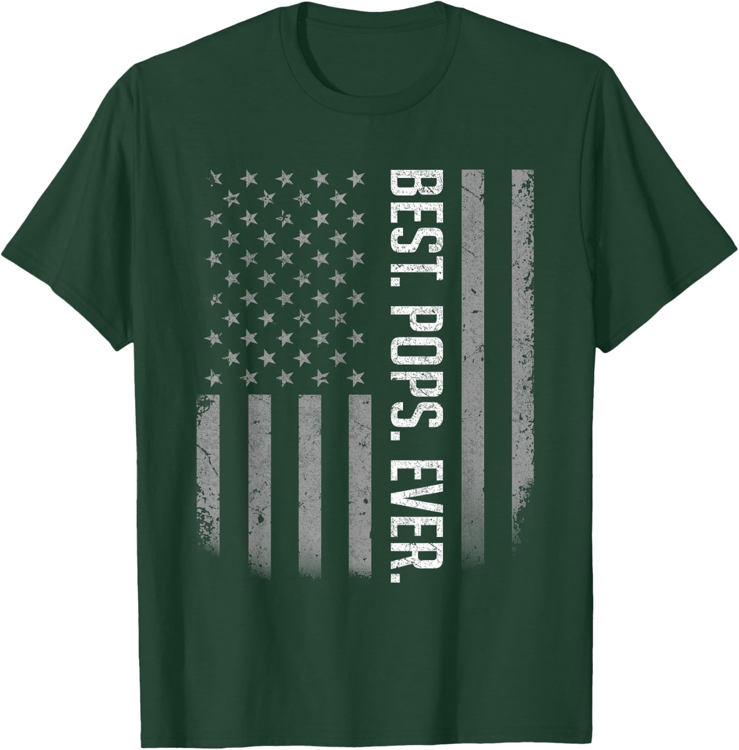 Best Pops Ever US American Flag Shirt Gifts for Father's Day T-Shirt - T-Shirt | Forest