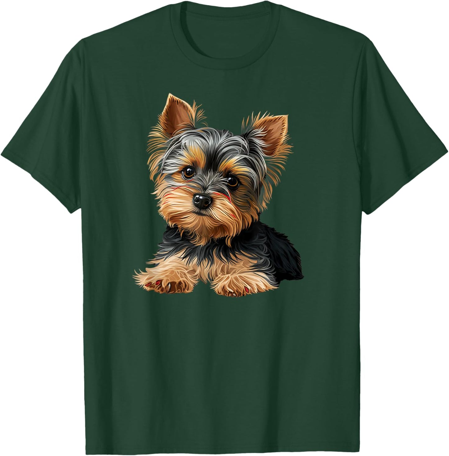 Funny Yorkshire Terrier Cute Puppy T-Shirt - T-Shirt | Forest