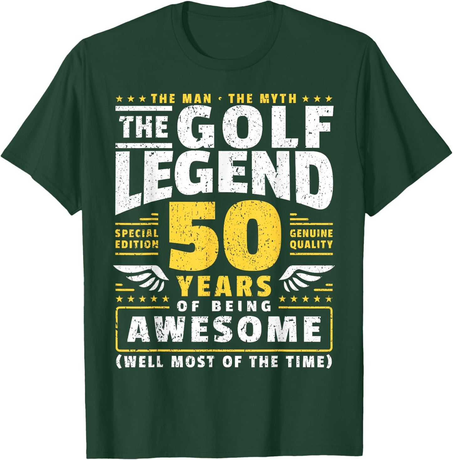 50th Birthday Golf Player 50 Years Old Golfer T-Shirt - T-Shirt | Forest