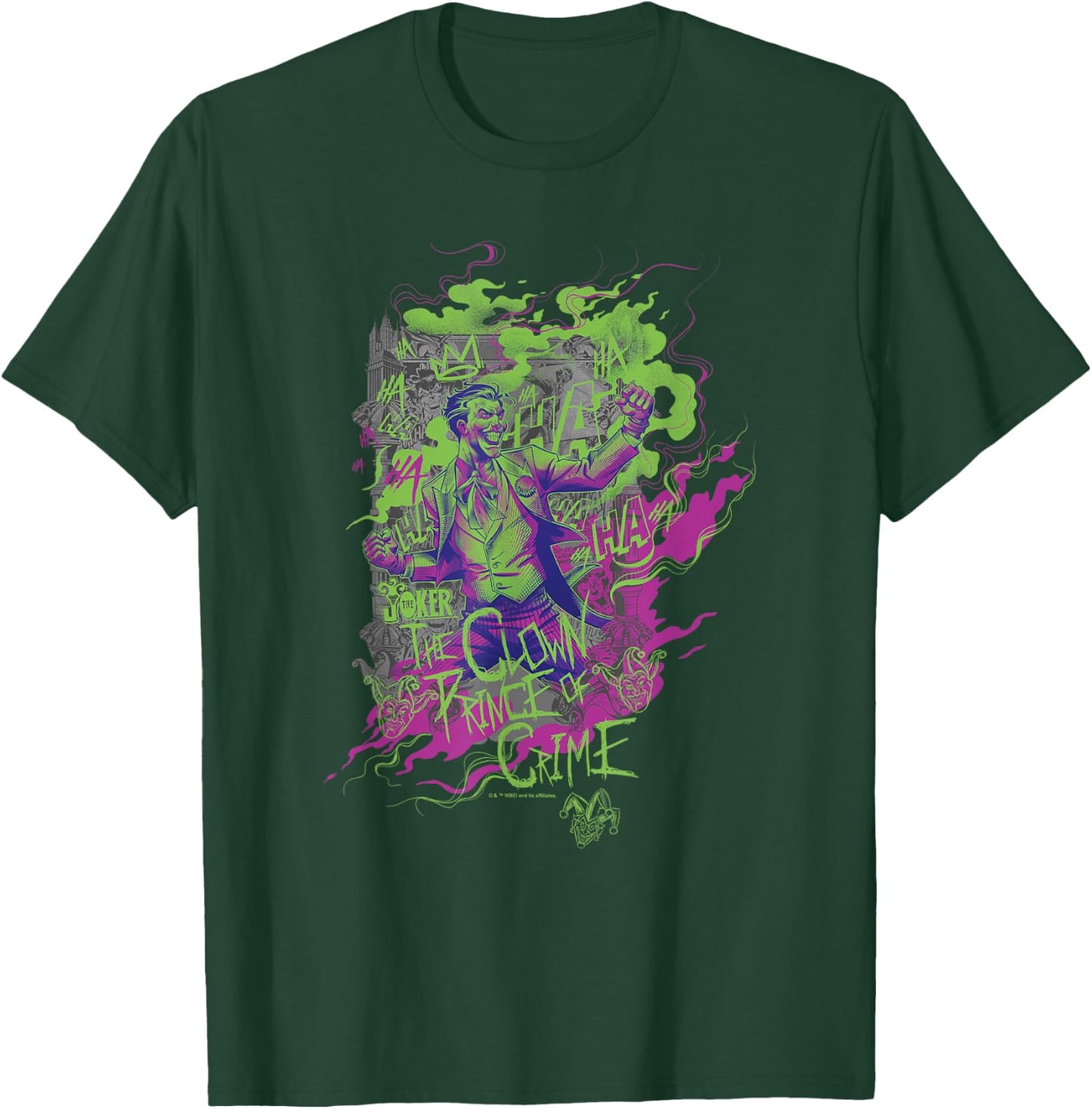WB100 DC Comics Joker Clown Prince of Crime Toxic Gas T-Shirt - T-Shirt | Forest