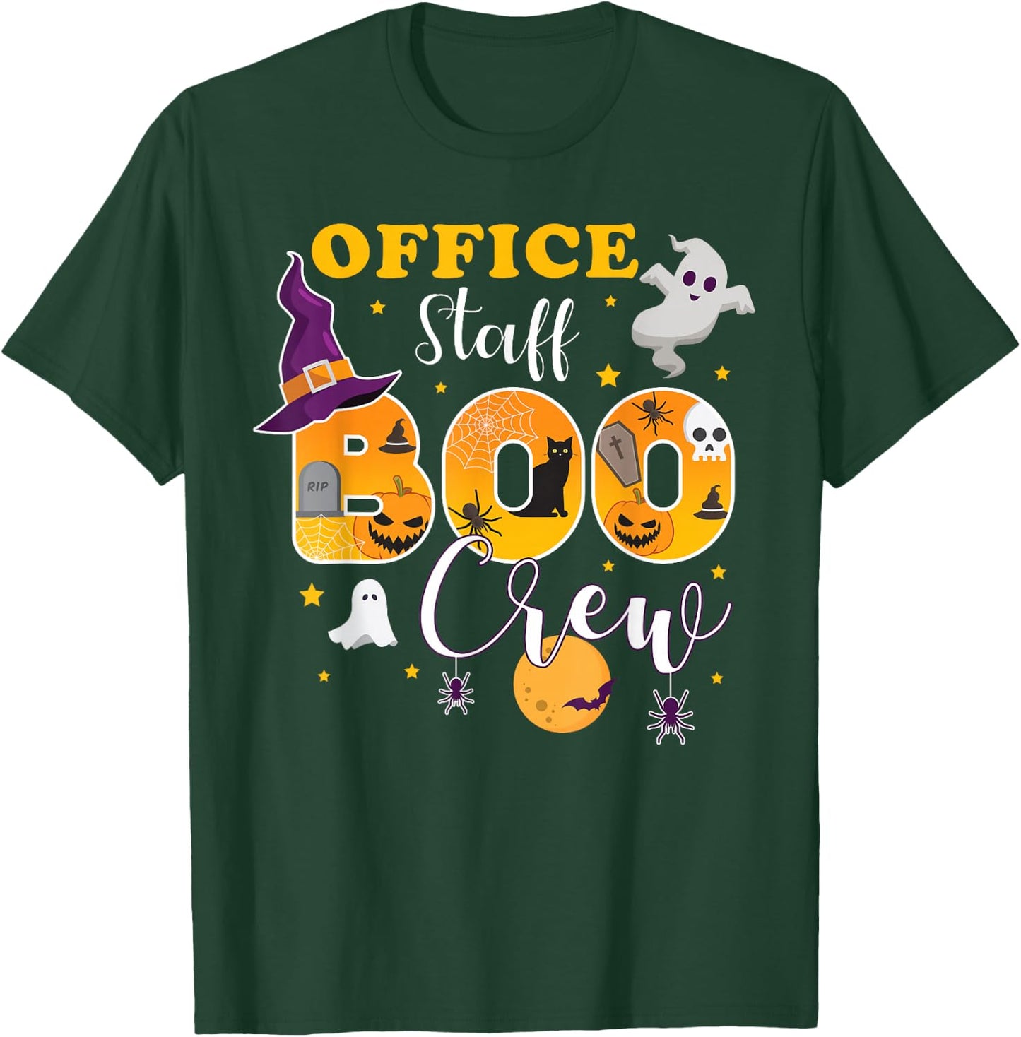 Office Staff Boo Crew Matching Halloween Costume T-Shirt - T-Shirt | Forest