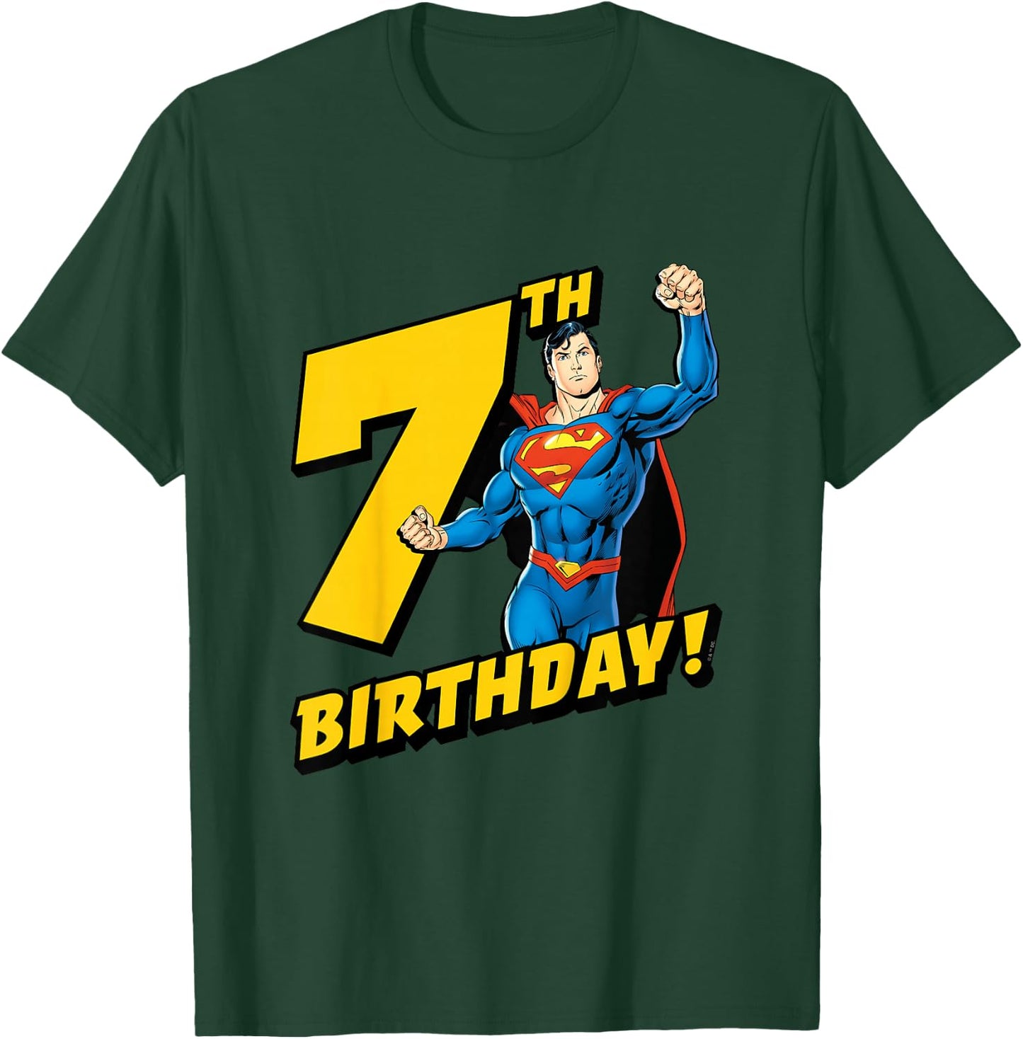 Kids Superman 7th Birthday T-Shirt - T-Shirt | Forest