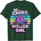 Sister Roller Girl Roller Skating Birthday Matching Family T-Shirt - T-Shirt | Forest