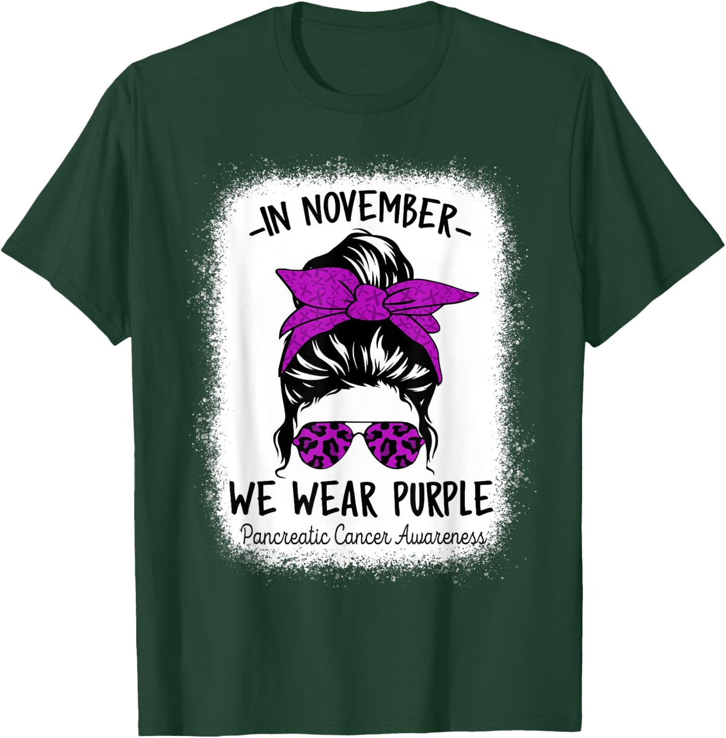 Women In November We Wear Purple Pancreatic Cancer Awareness T-Shirt - T-Shirt | Forest