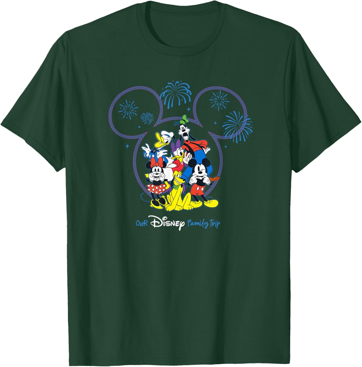 Disney Mickey and Friends Fireworks Our Disney Family Trip T-Shirt - T-Shirt | Forest