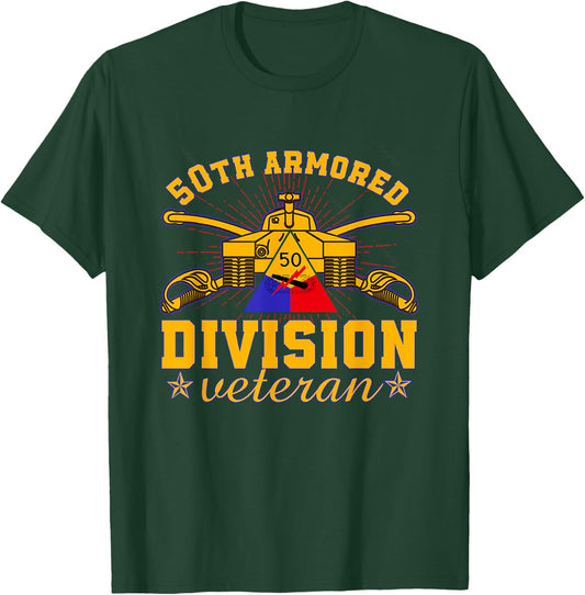 50th Armored Division Veteran Jersey Blues T-Shirt - T-Shirt | Forest