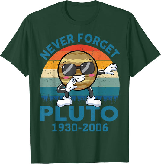 Kids Pluto Never Forget 1930 - 2006 Astronomy Space Science T-Shirt - T-Shirt | Forest