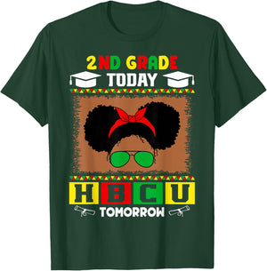 2nd Grade Today HBCU Tomorrow Future HBCU Grad Kids T-Shirt - T-Shirt | Forest