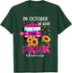 In October We Wear Pink Ribbon Bus Driver Life Breast Cancer T-Shirt - T-Shirt | Forest