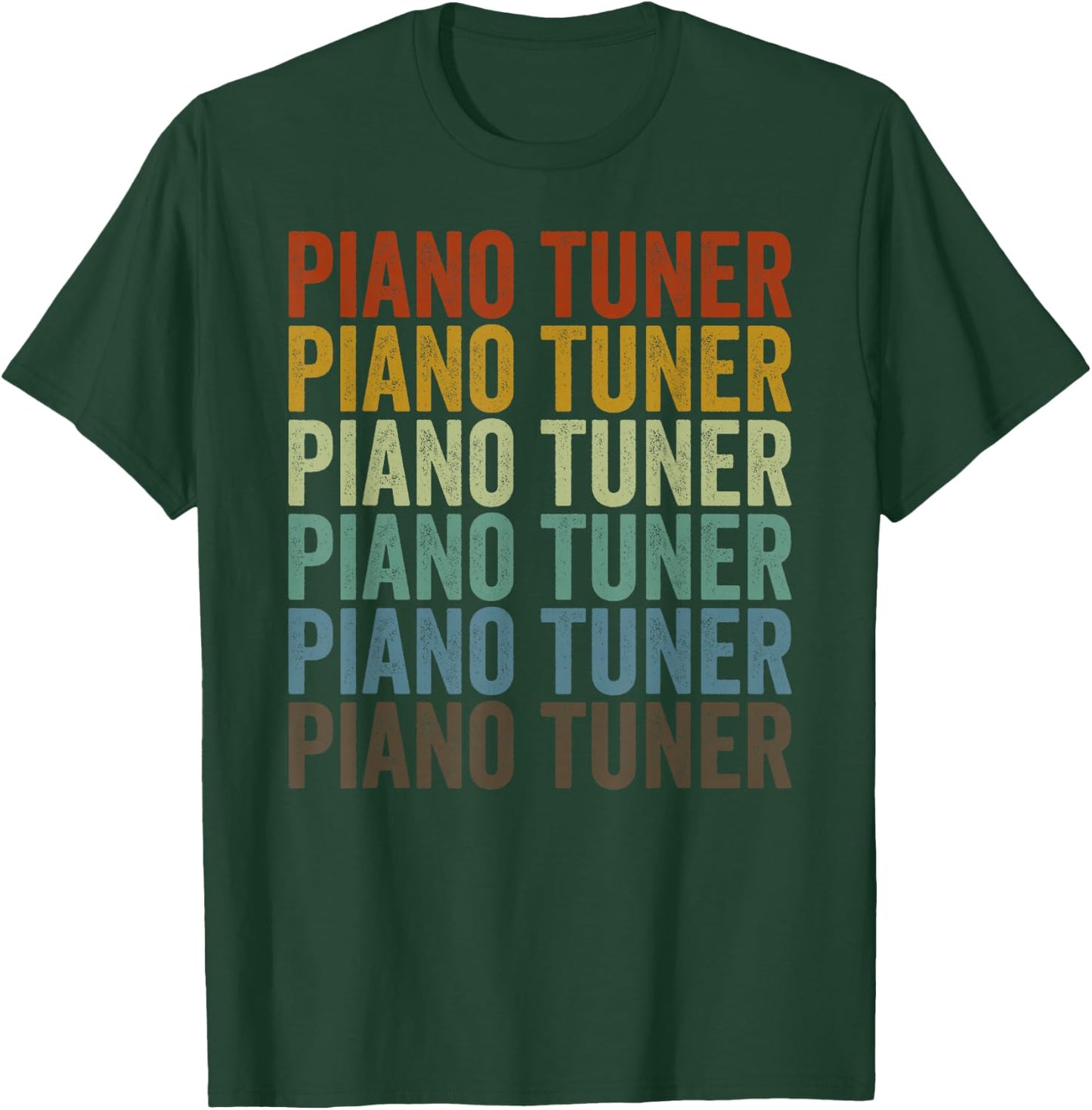 Piano Tuner Retro T-Shirt - T-Shirt | Forest