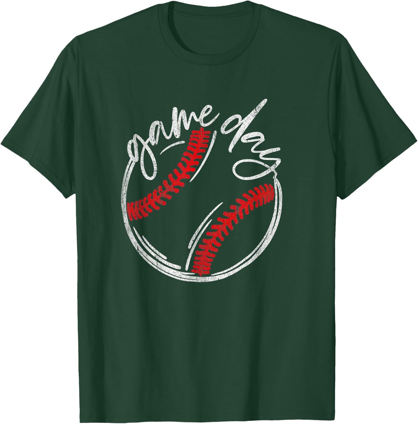Game Day Baseball Funny Baseball Lovers Softball Life Mom T-Shirt - T-Shirt | Forest