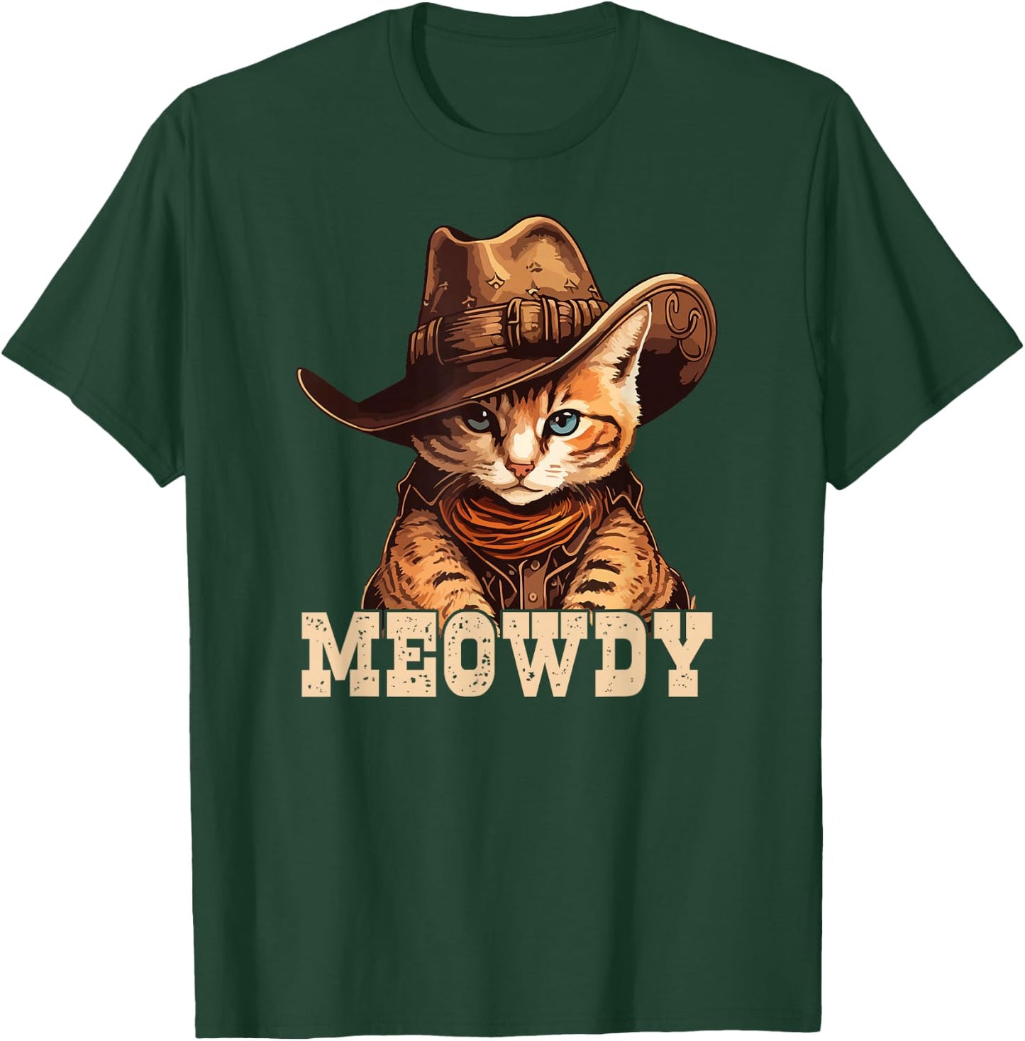 Cowboy Cat Meowdy T-Shirt - T-Shirt | Forest