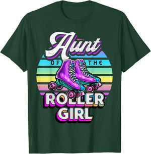 Aunt of Roller Girl Roller Skating Birthday Matching Family T-Shirt - T-Shirt | Forest