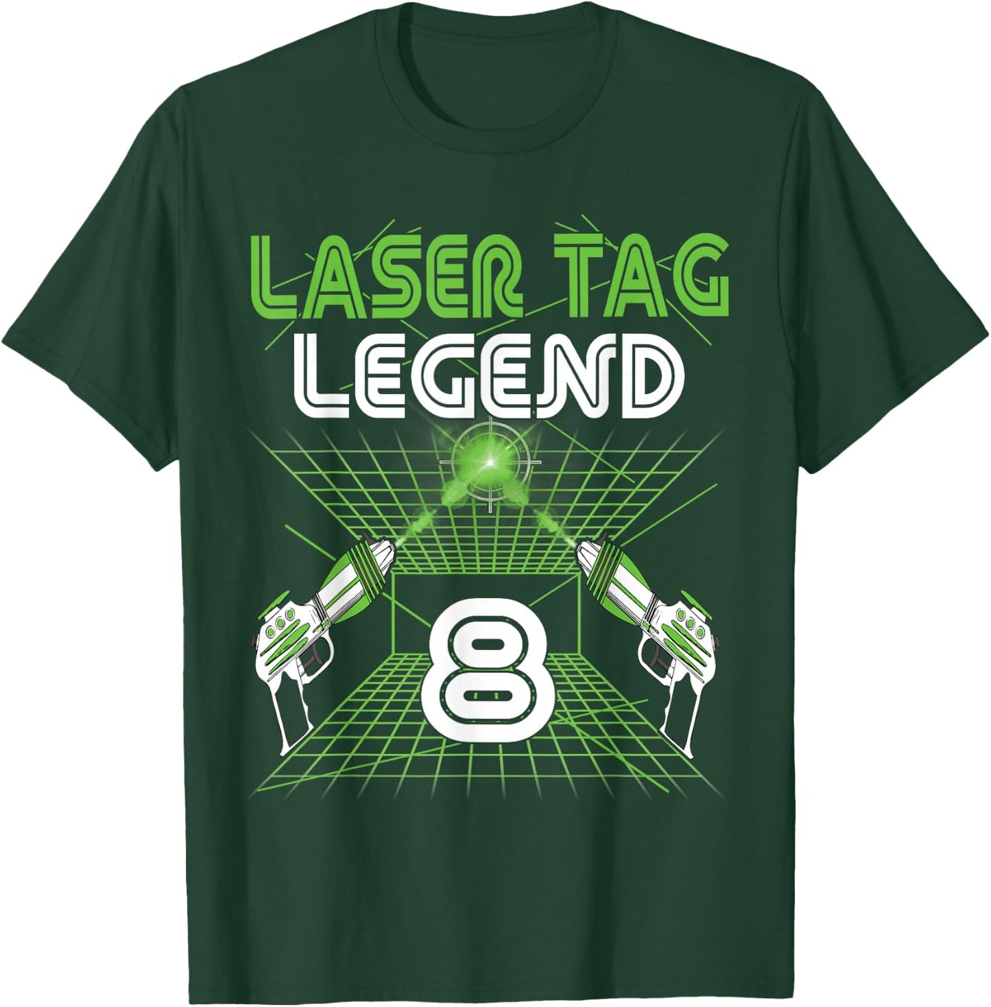 Lasertag Birthday Party - laser tag 8 years birthday T-Shirt - T-Shirt | Forest