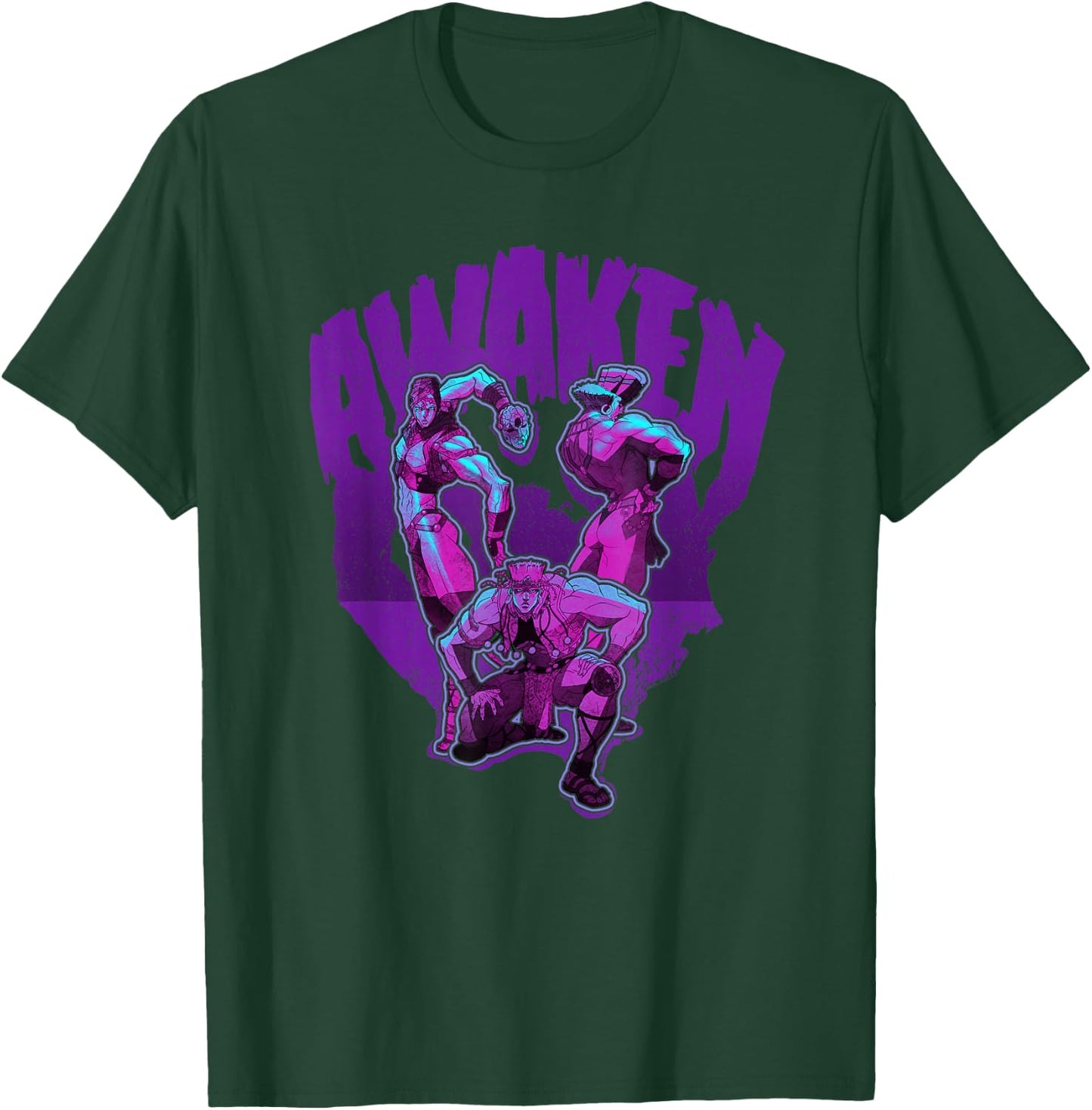 JoJo's Bizarre Adventure Pillar Men Awaken My Masters Anime T-Shirt - T-Shirt | Forest