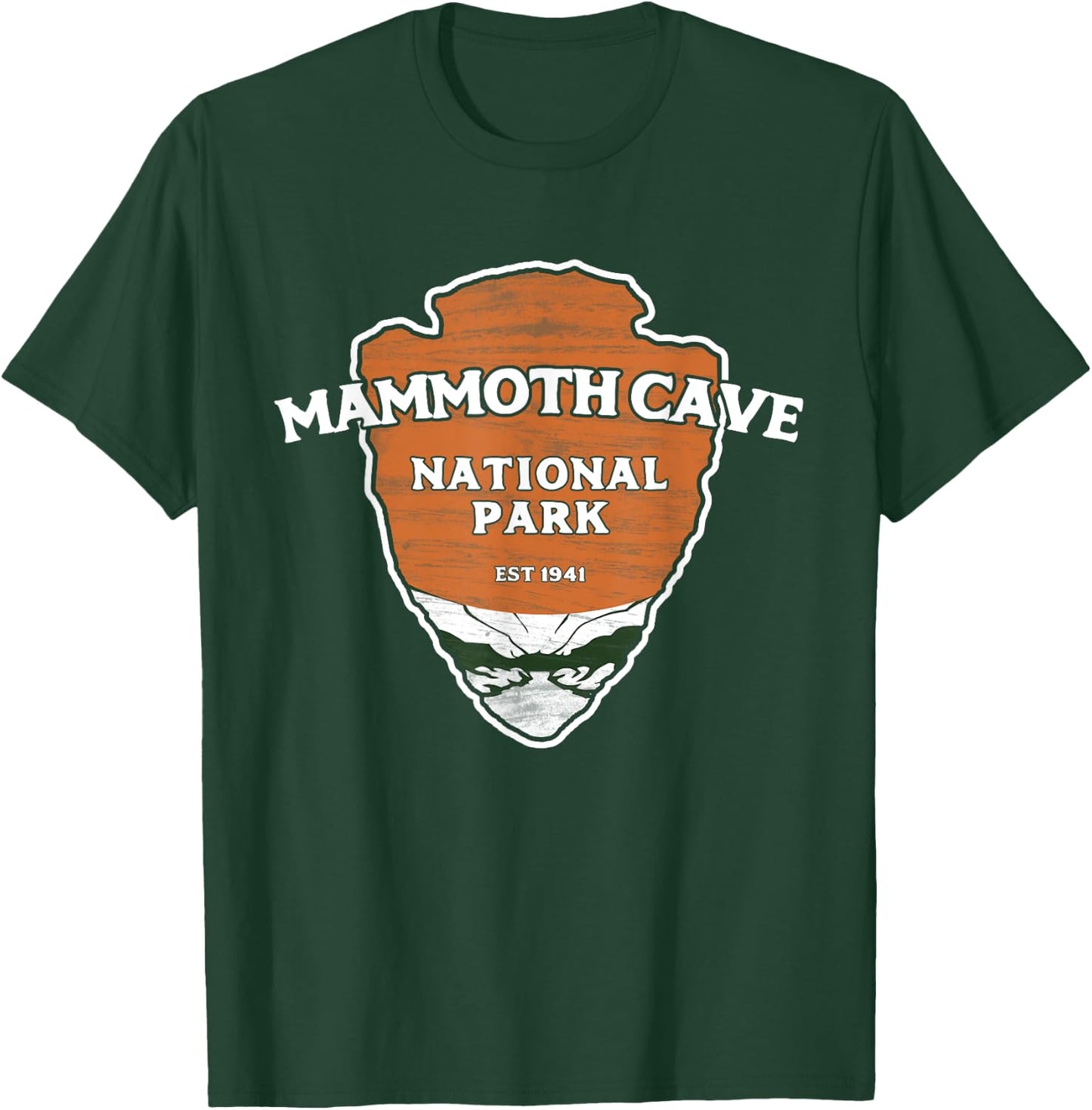Mammoth Cave National Park Classic Style Arrowhead Sign T-Shirt - T-Shirt | Forest