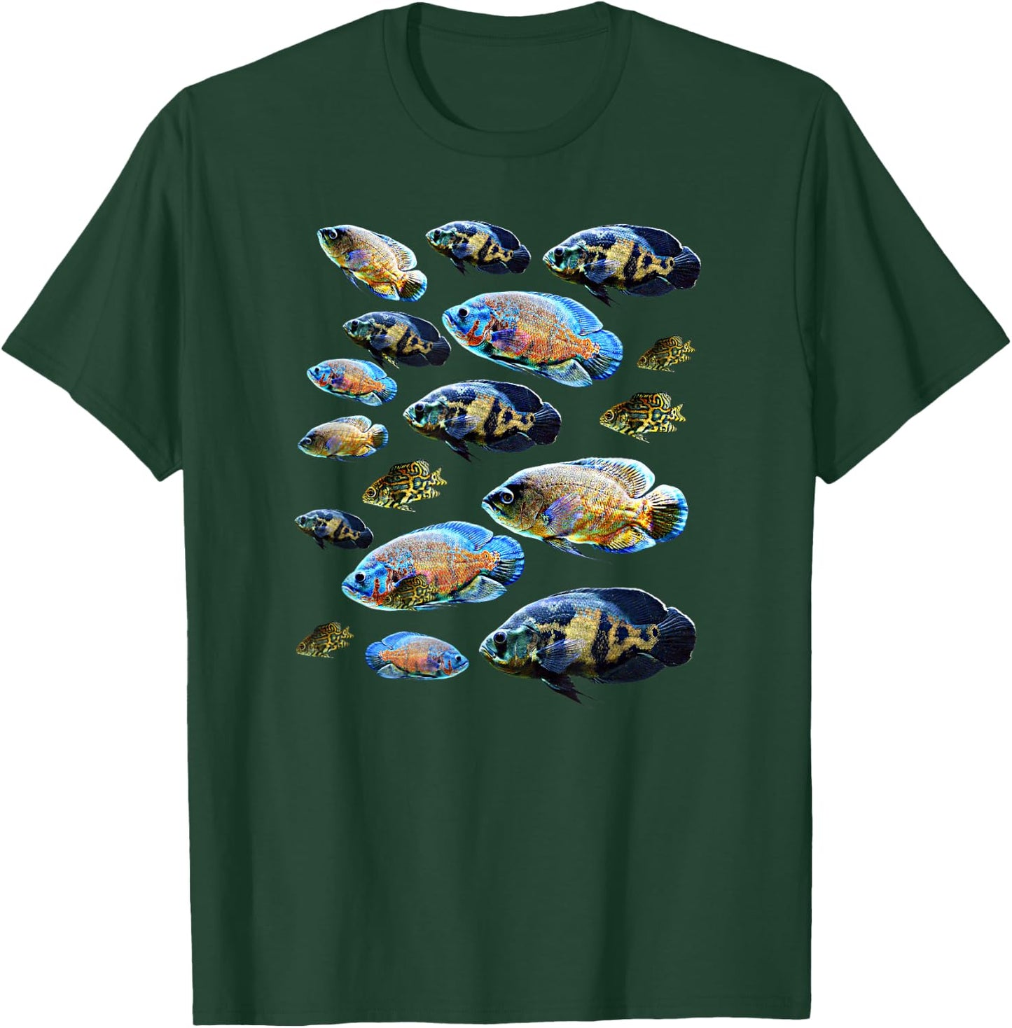 Tiger Oscar Cichlid Fish T-Shirt - T-Shirt | Forest