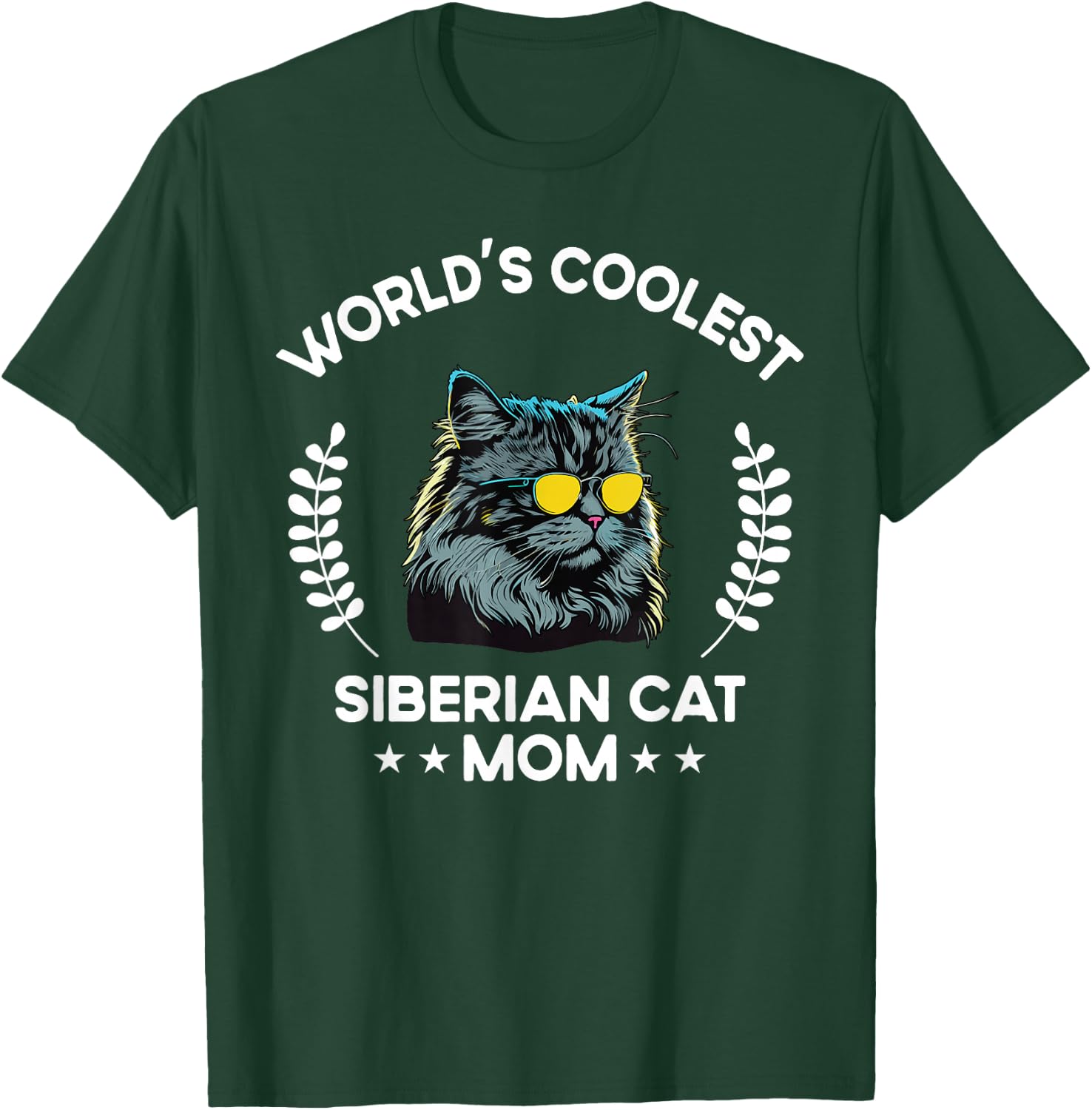 World's Coolest Cat Mom Mama - Women Siberian Cat T-Shirt - T-Shirt | Forest
