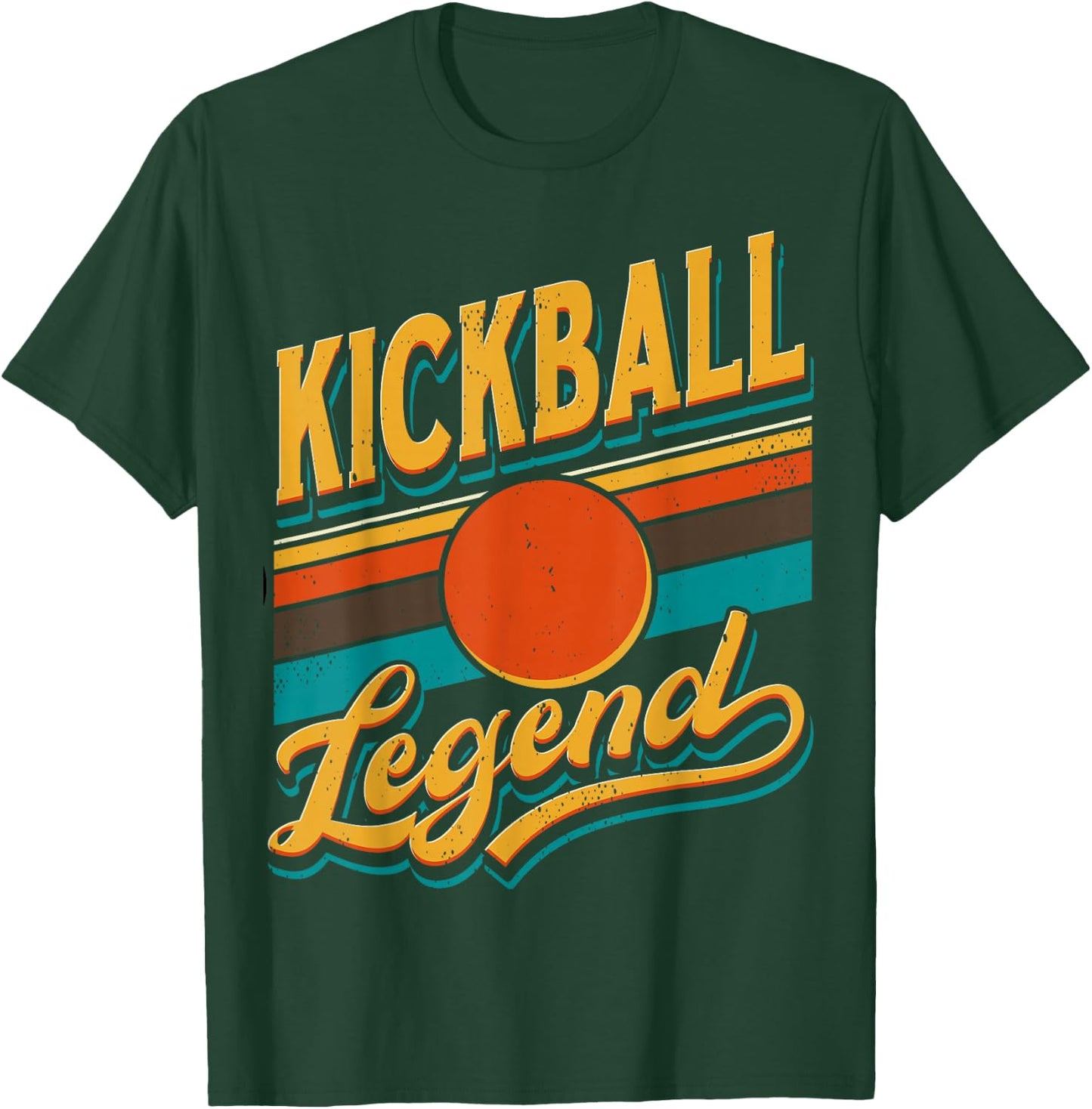 Kickball Legend Retro | Kick Ball Player T-Shirt - T-Shirt | Forest