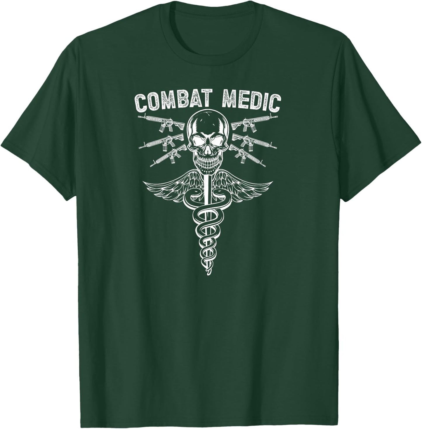 Combat Medic Caduceus Combat Medics T-Shirt - T-Shirt | Forest