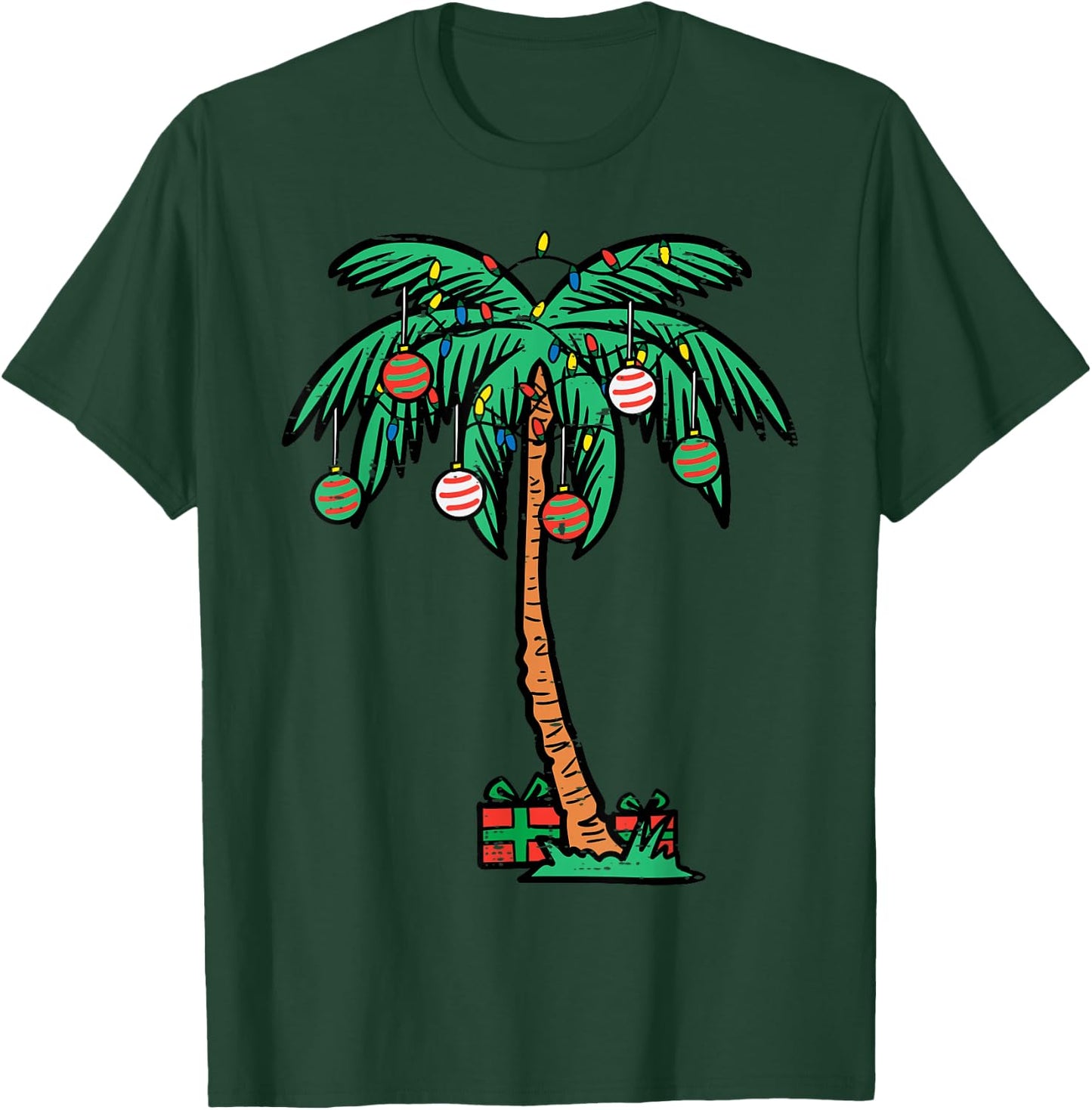 Christmas Palm Xmas Tree Tropical Beach Hawaii Women Men Kid T-Shirt - T-Shirt | Forest