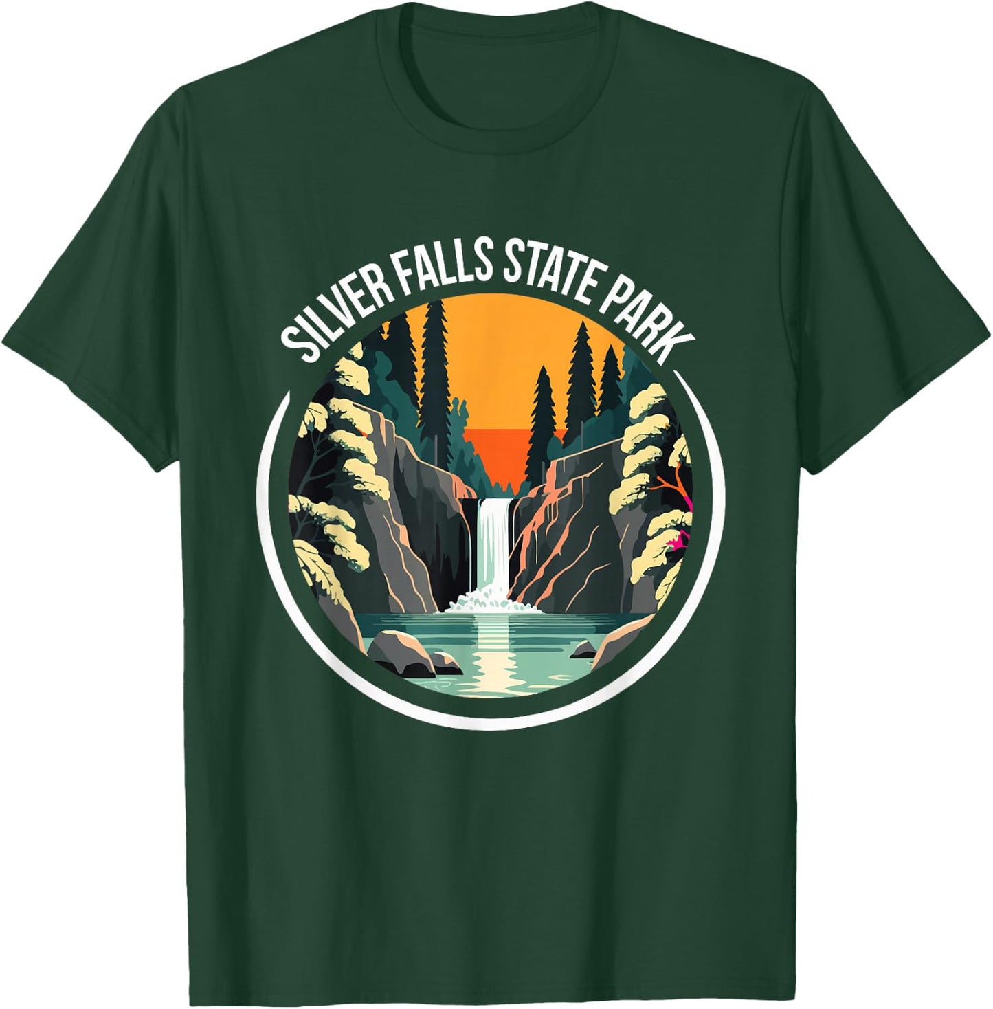 Nature lovers Waterfalls Silver Falls State Park Souvenir T-Shirt - T-Shirt | Forest