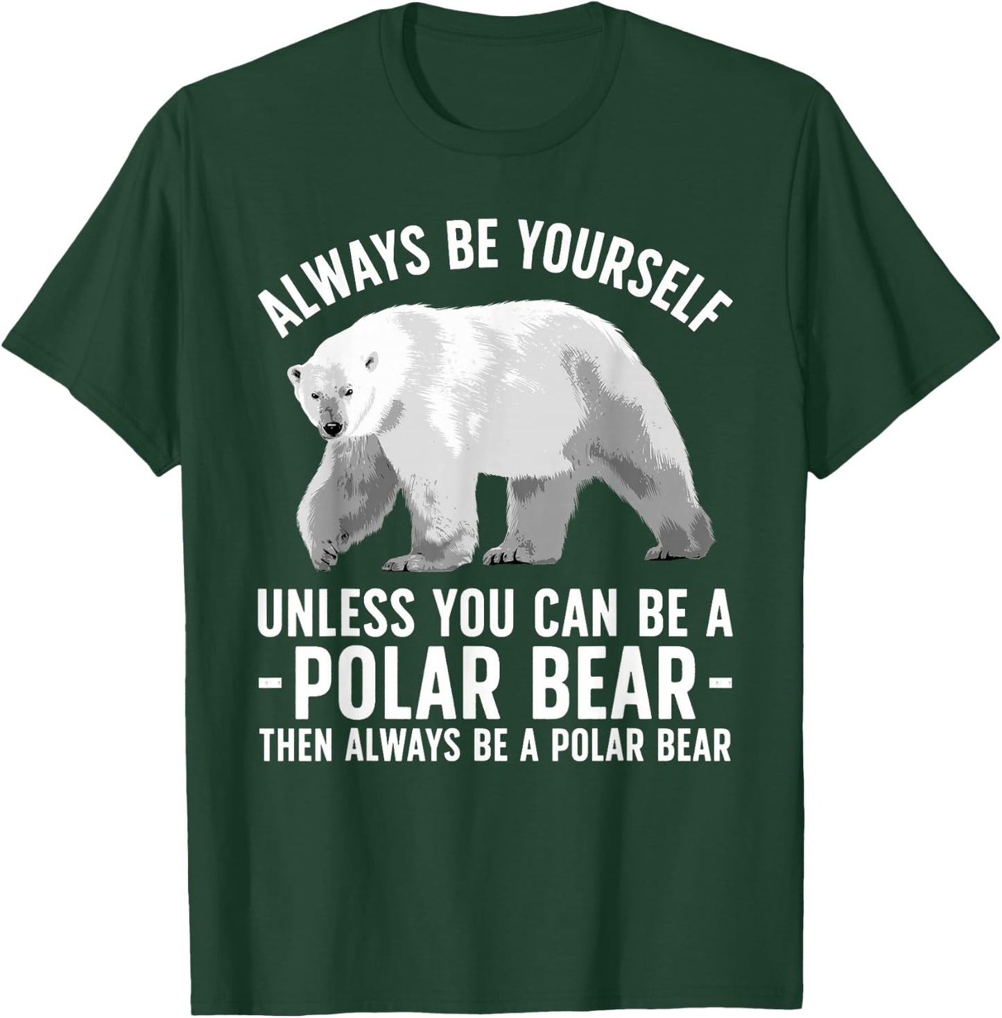 Funny Polar Bear Art Women Boys Girls Sea Bear Lover T-Shirt - T-Shirt | Forest