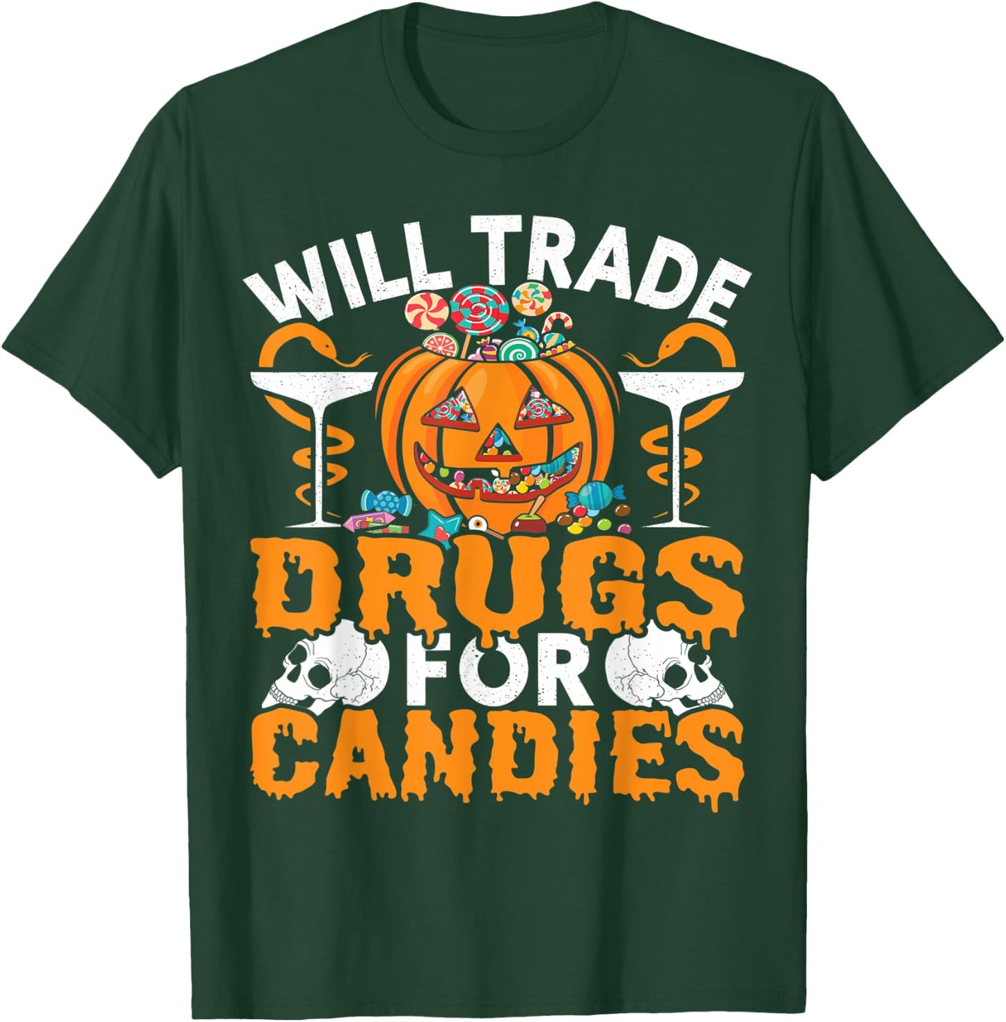 Funny Pharmacy Tech Will Trade Drugs For Candies Pharmacist T-Shirt - T-Shirt | Forest