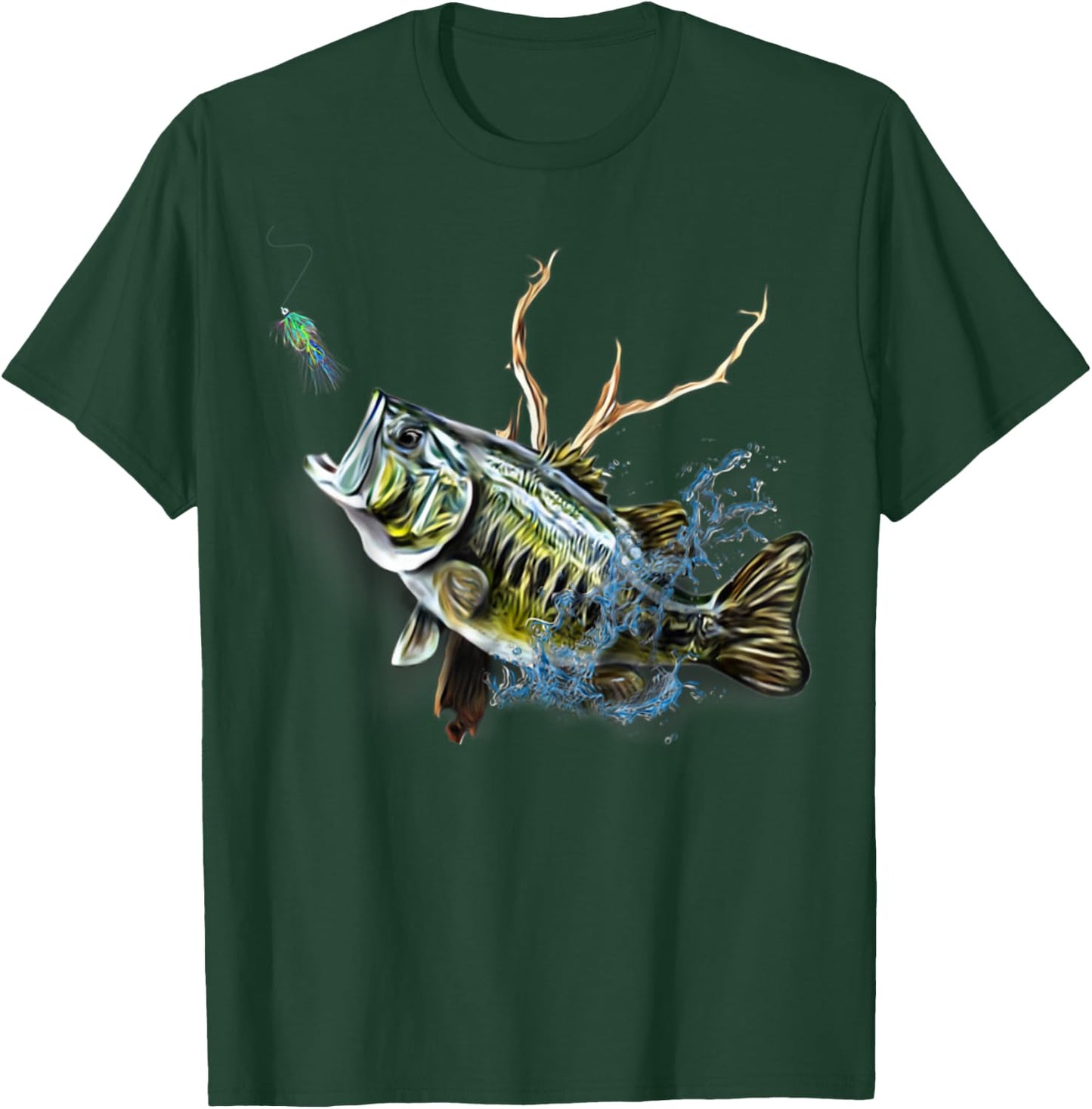 Largemouth Bass Fishing - Men, Women & Kids Largemouth Bass T-Shirt - T-Shirt | Forest