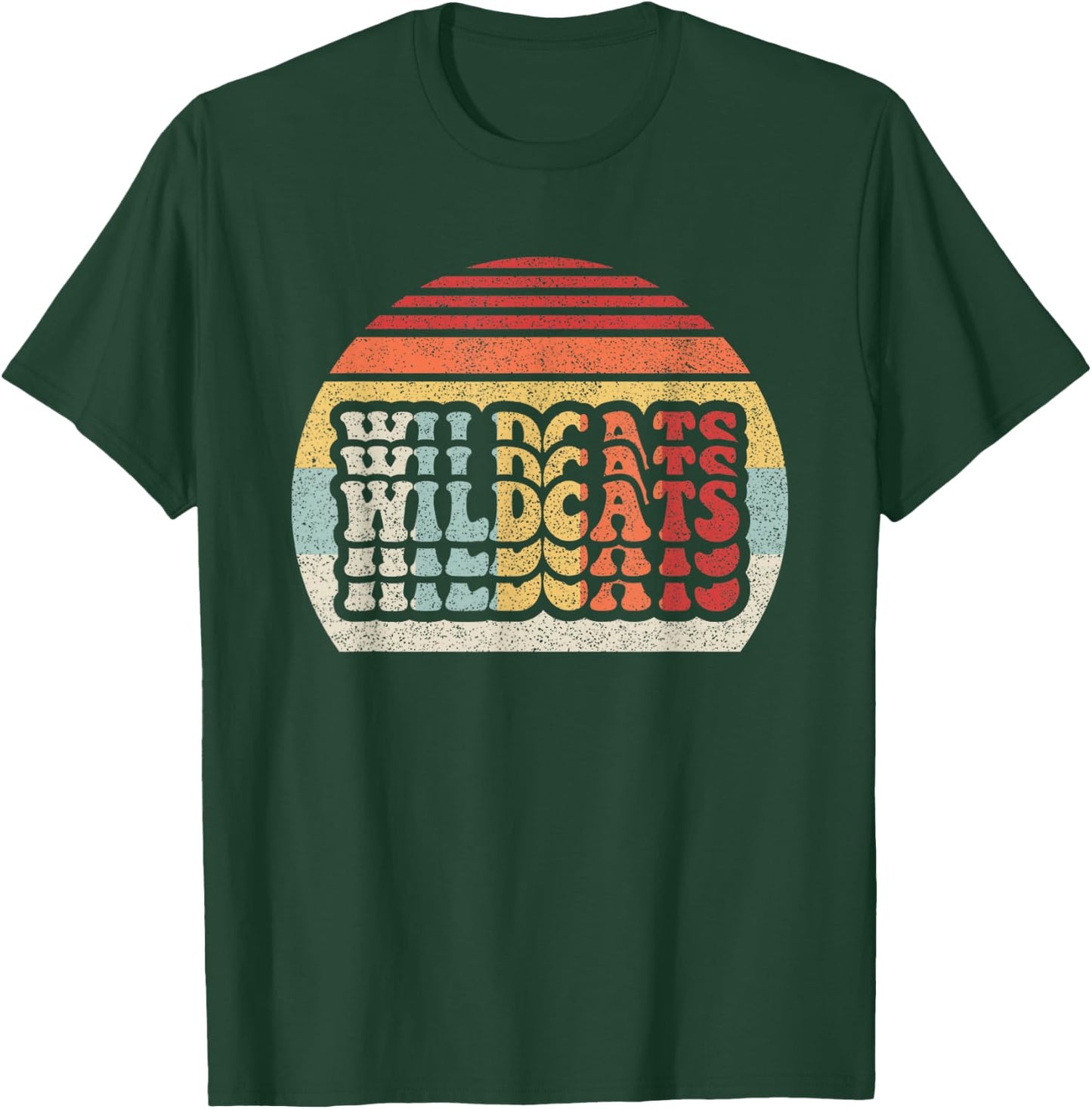Vintage Retro Wildcat Wildcats T-Shirt - T-Shirt | Forest