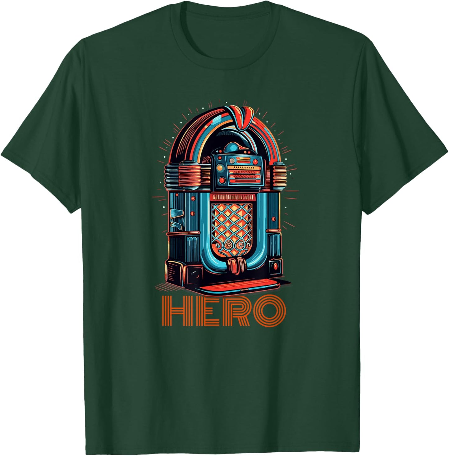 Classic Jukebox Hero Lover T-Shirt - T-Shirt | Forest