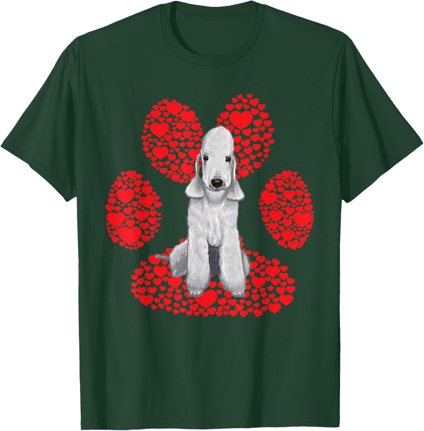Bedlington Terrier Love Pata T-Shirt - T-Shirt | Forest