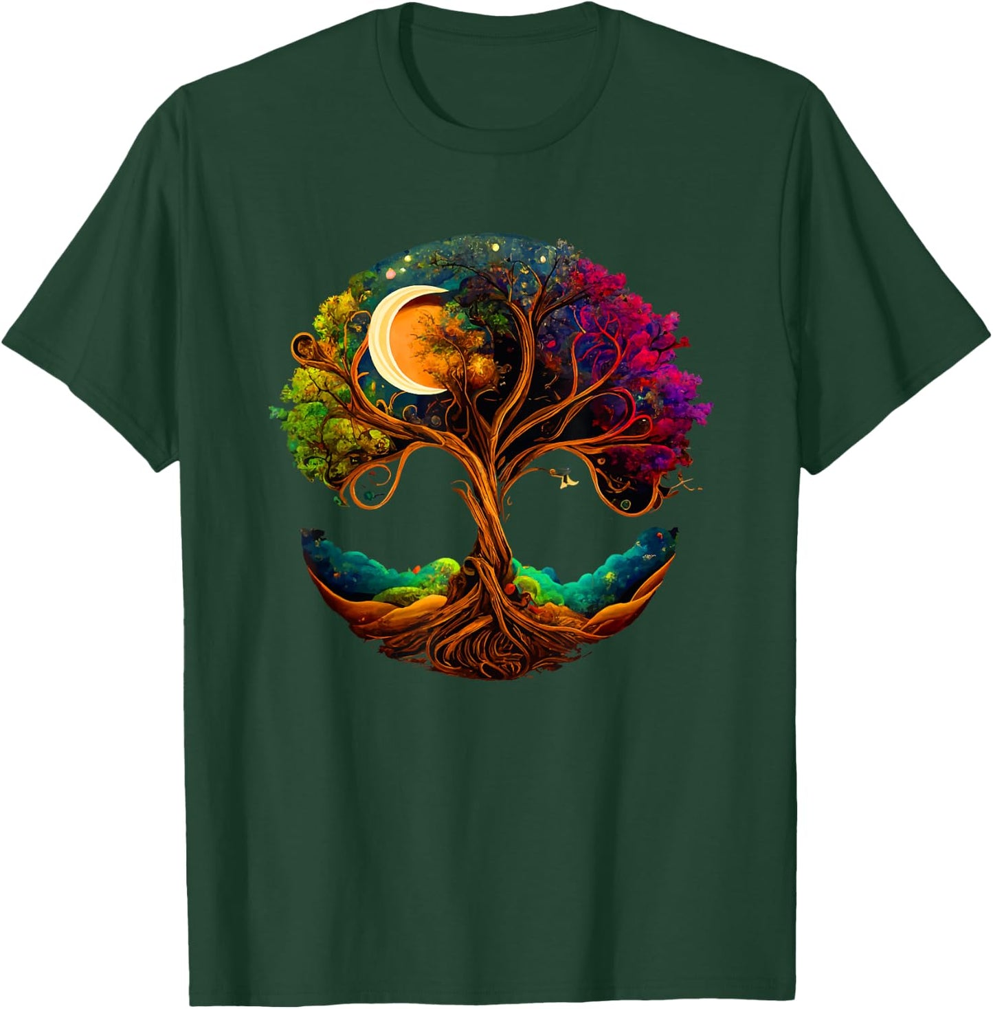 Moon Phases Tree of Life T-Shirt - T-Shirt | Forest