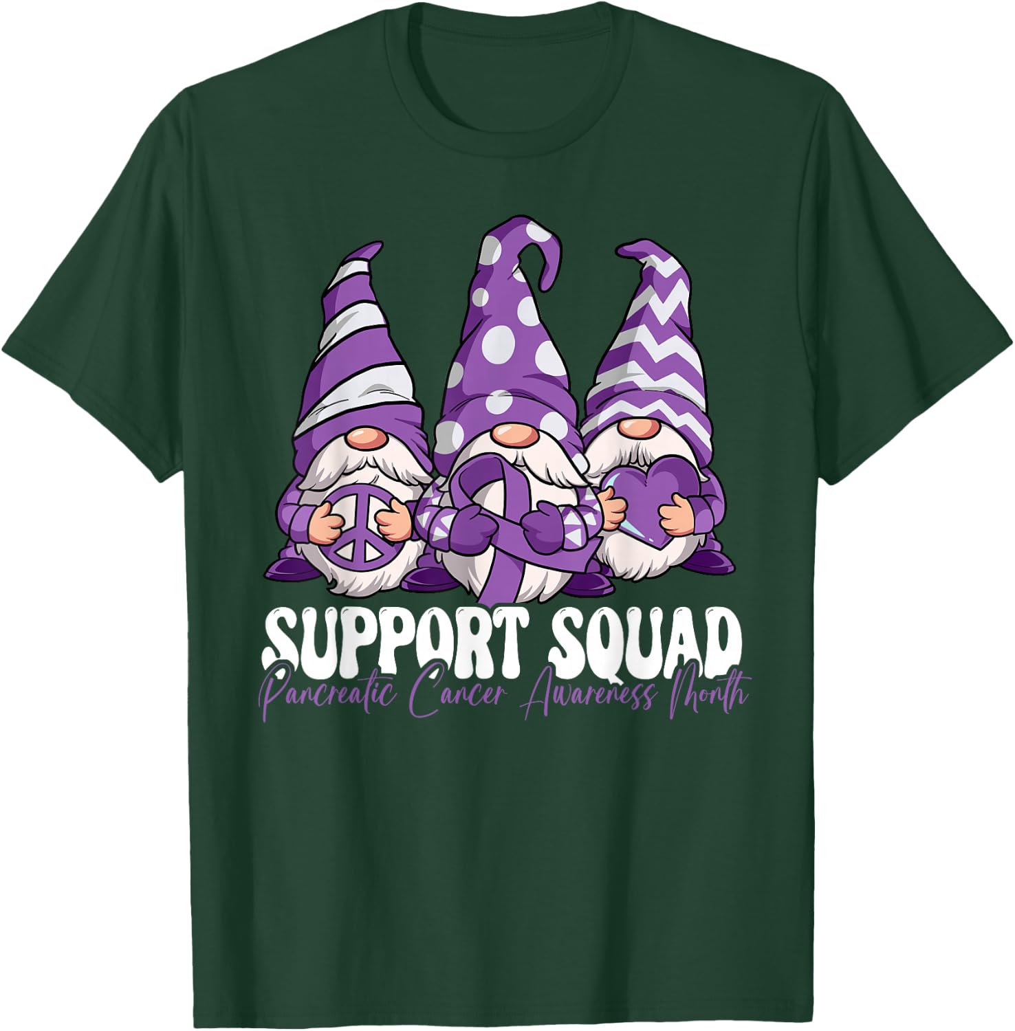 Support Squad Pancreatic Cancer Awareness Month T-Shirt - T-Shirt | Forest