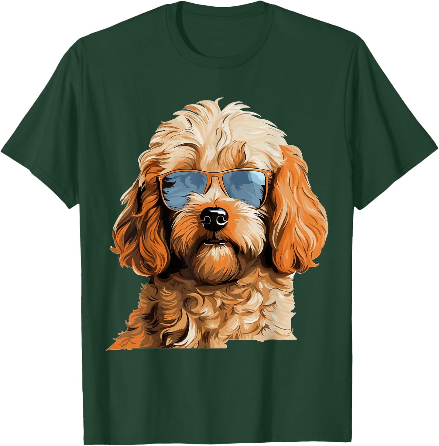 Cockapoo Dog Breed Pet with Sunglasses T-Shirt - T-Shirt | Forest