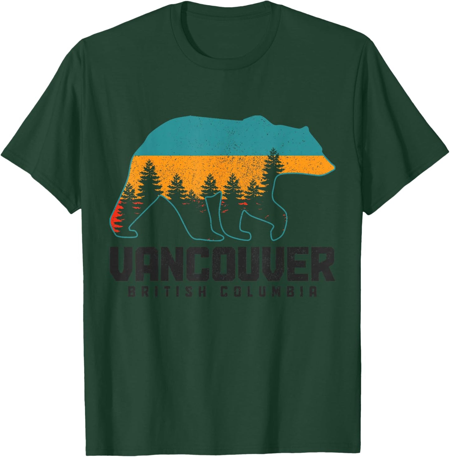 Vancouver BC British Columbia Bear Grizzly Outdoor Vintage T-Shirt - T-Shirt | Forest