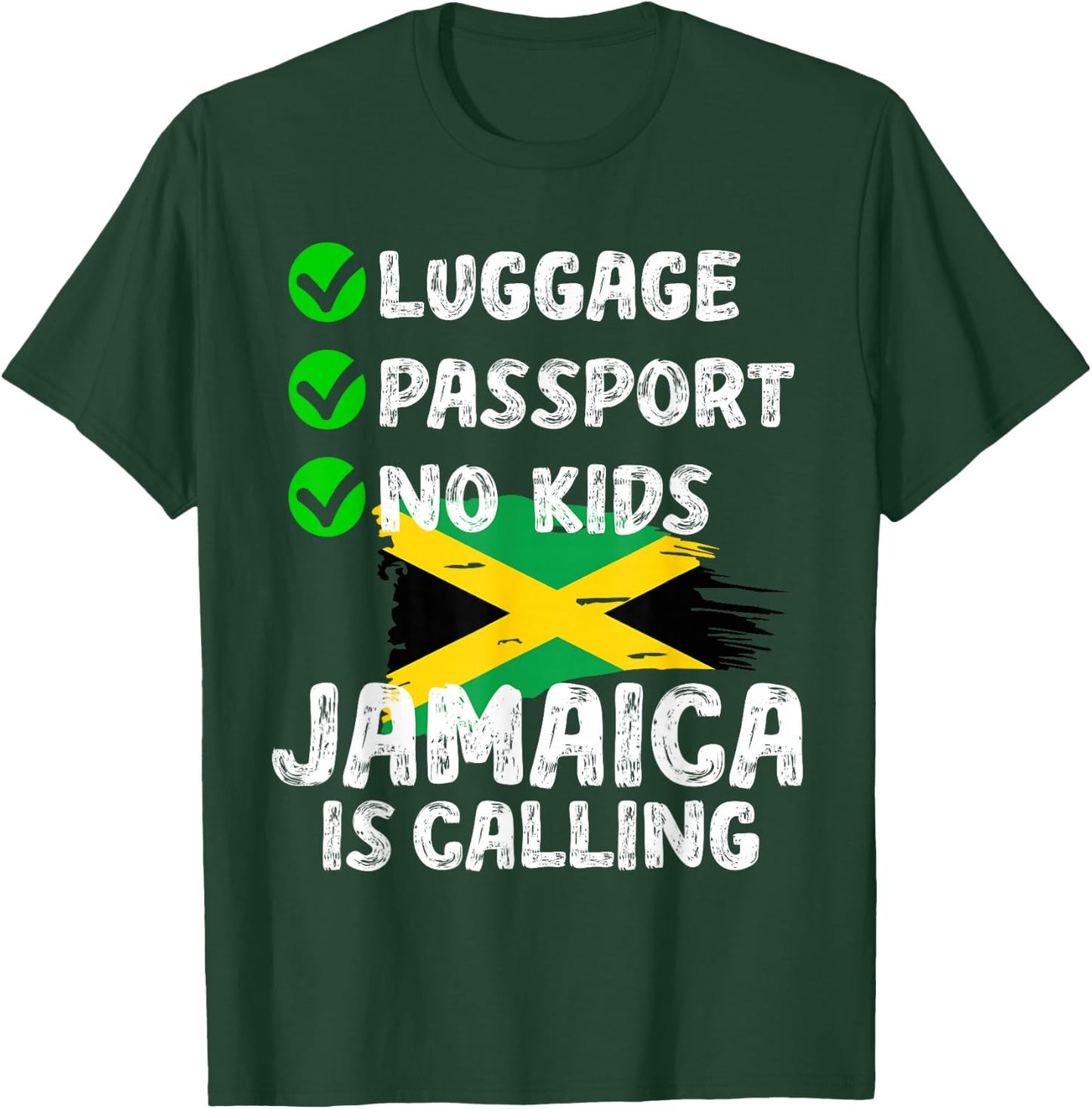 Jamaican Travel Vacation Outfit To Jamaica Men Women Jamaica T-Shirt - T-Shirt | Forest