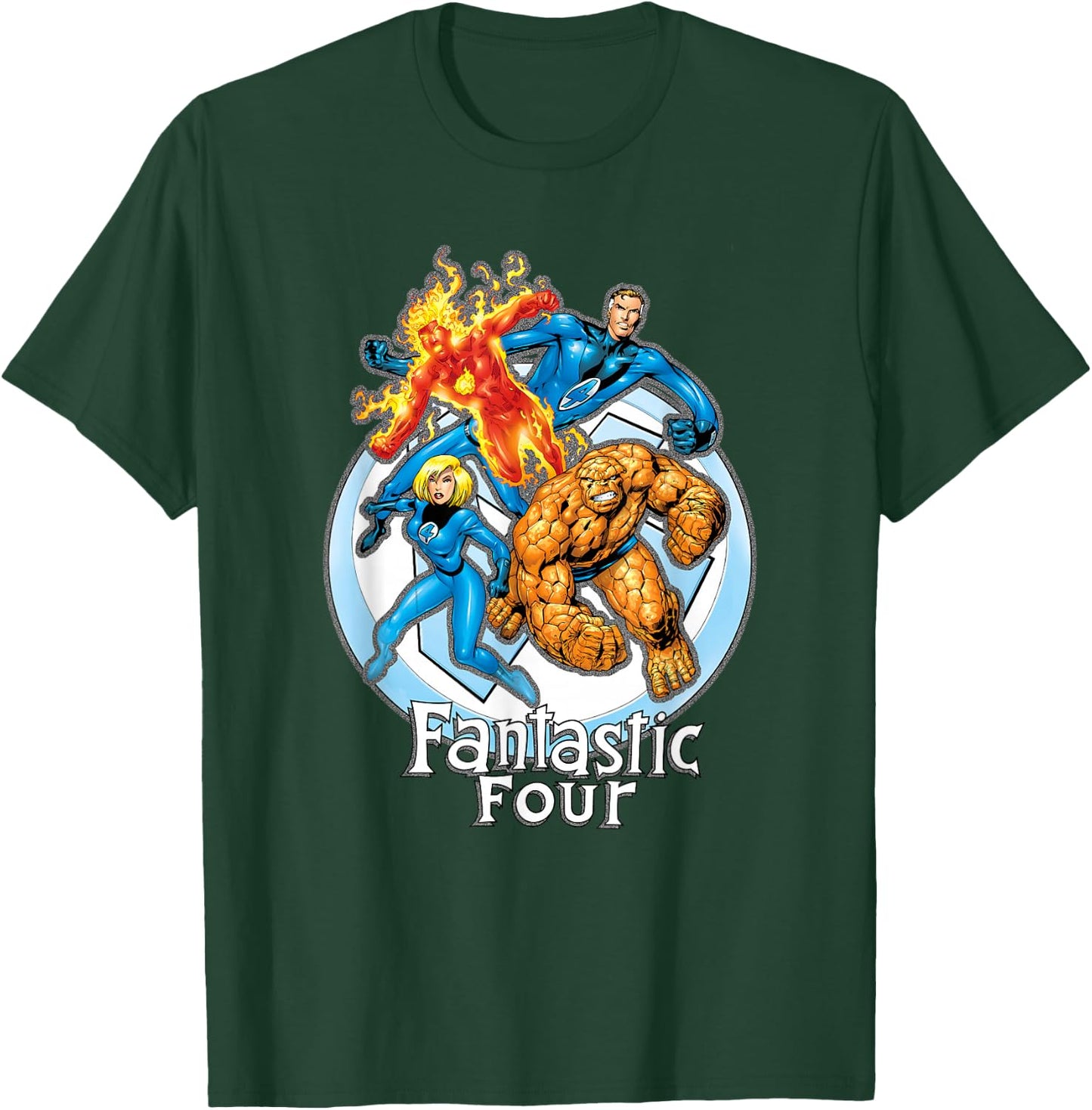 Marvel Fantastic Four Hero Poses Group Shot Poster T-Shirt - T-Shirt | Forest
