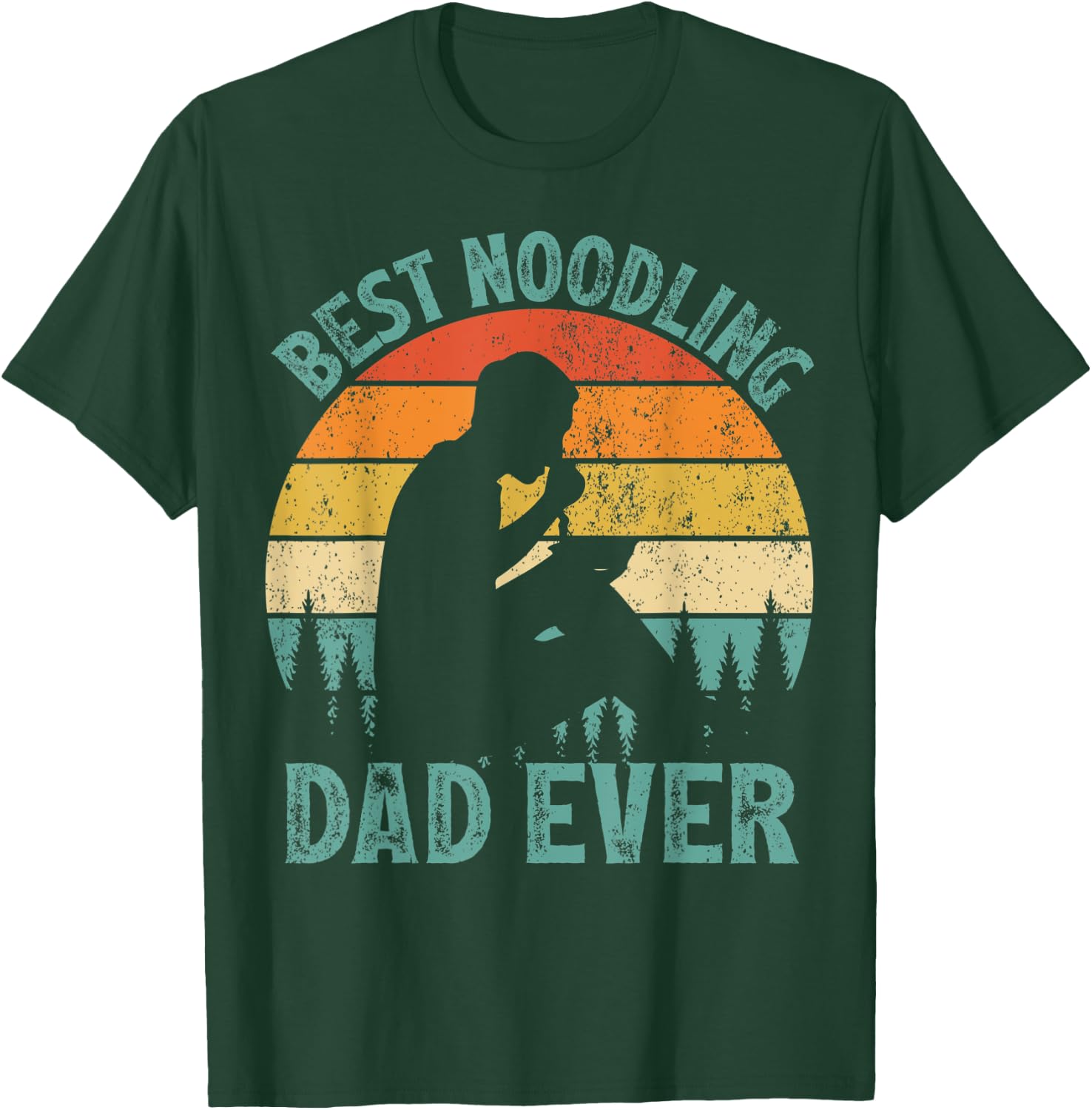 Funny Vintage Best Noodling Dad Ever Father's Day T-Shirt - T-Shirt | Forest