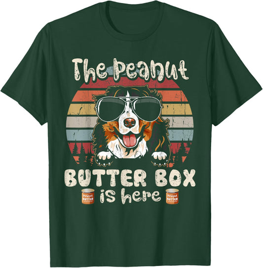The Peanut Butter Box Is Here Funny Bernese Mountain Dog Men Women Kids T-Shirt - T-Shirt | Forest