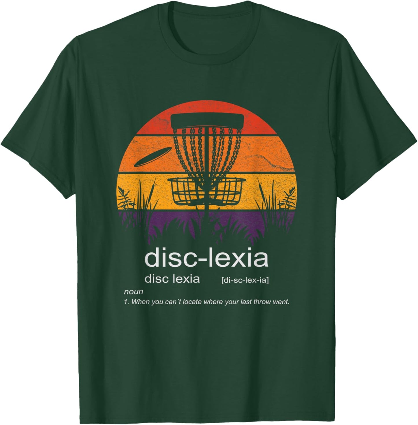 Disc Golf disc-lexia disc golf meme funny disc golf T-Shirt - T-Shirt | Forest