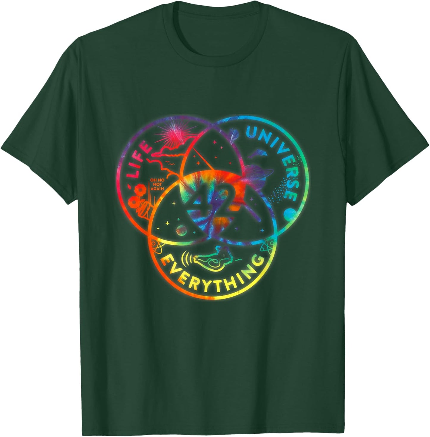 Venn Diagram Life The Universe And Everything - 42 Life T-Shirt - T-Shirt | Forest