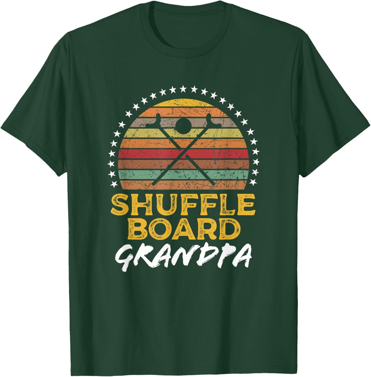 Shuffleboard Grandpa Lover, Funny Shuffleboard Player Quote T-Shirt - T-Shirt | Forest