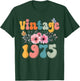 Retro Groovy Vintage 1975 Floral Butterfly 50th Birthday T-Shirt - T-Shirt | Forest