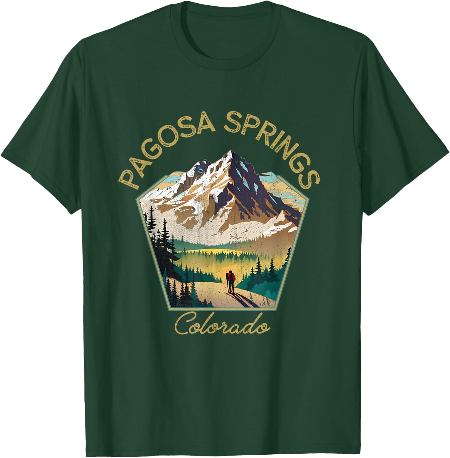 Pagosa Springs Retro Clothing - Pagosa Springs Souvenir T-Shirt - T-Shirt | Forest
