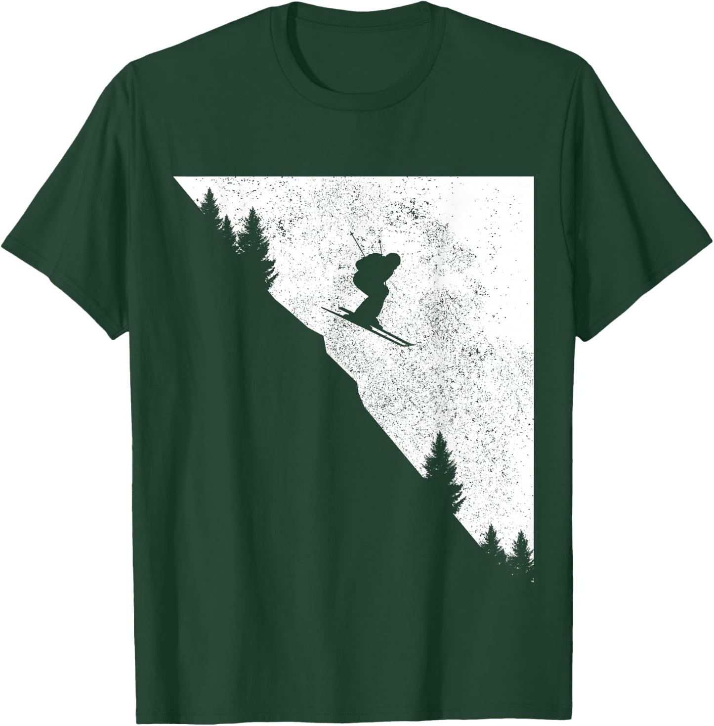 Ski Downhill Skiing Freeski Winter Sports Skiers T-Shirt - T-Shirt | Forest