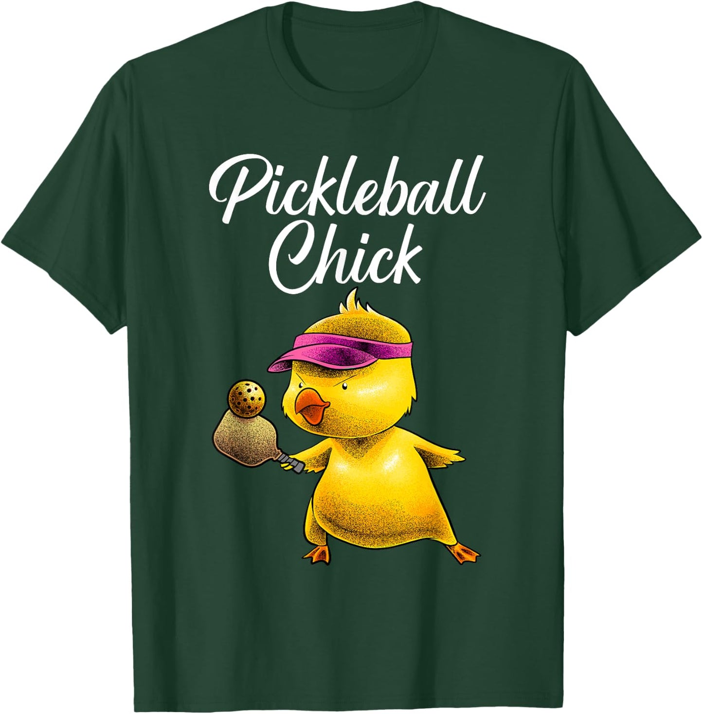 Funny Pickleball Art Girl Paddle Sport Chick Lover T-Shirt - T-Shirt | Forest